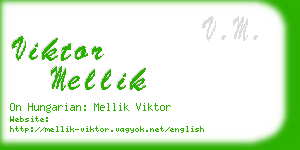 viktor mellik business card